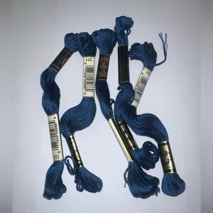 DMC Embroidery Floss Needlepoint Crewel Blue Navy  311  Lot of 5